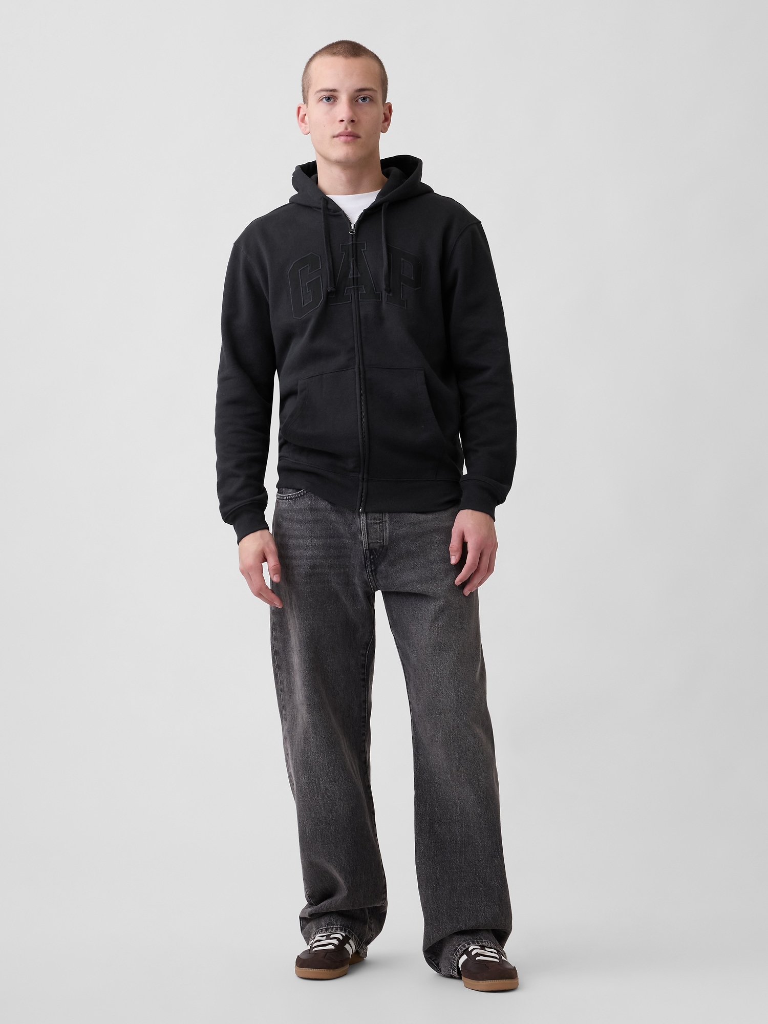 Adult VintageSoft Arch Logo Zip Hoodie | Gap