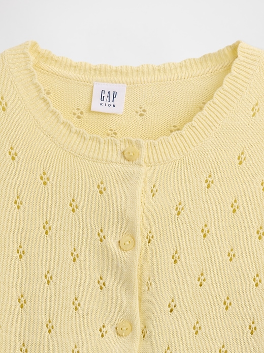Image number 5 showing, Kids Pointelle Cardigan Sweater