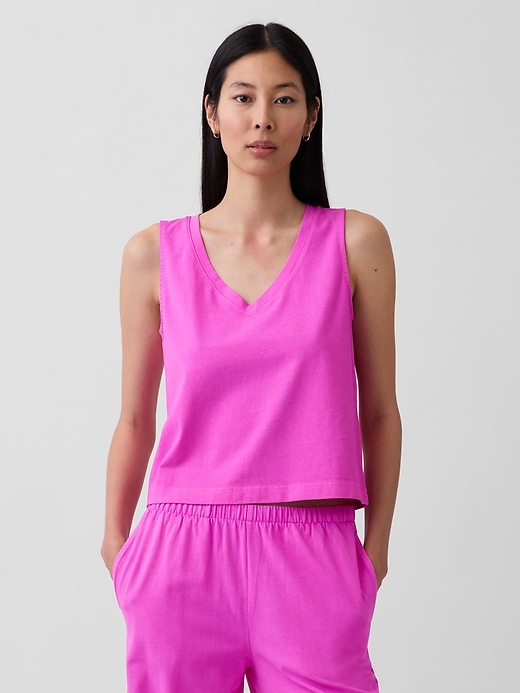 Image number 1 showing, Knit Crop Tank Top