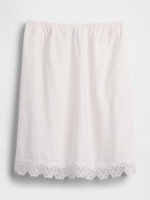 Image number 5 showing, Linen-Blend Lace-Trim Skirt