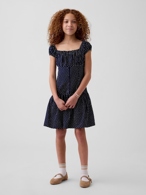 Kids Polka Dot Drop-Waist Dress