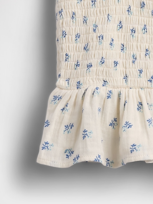 Image number 5 showing, Kids Cotton Gauze Smocked Peplum Top