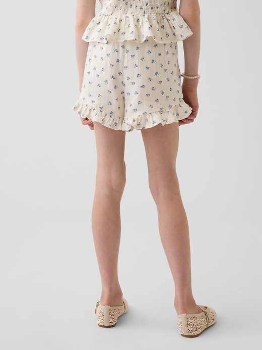 Image number 4 showing, Kids Cotton Gauze Easy Ruffle Shorts