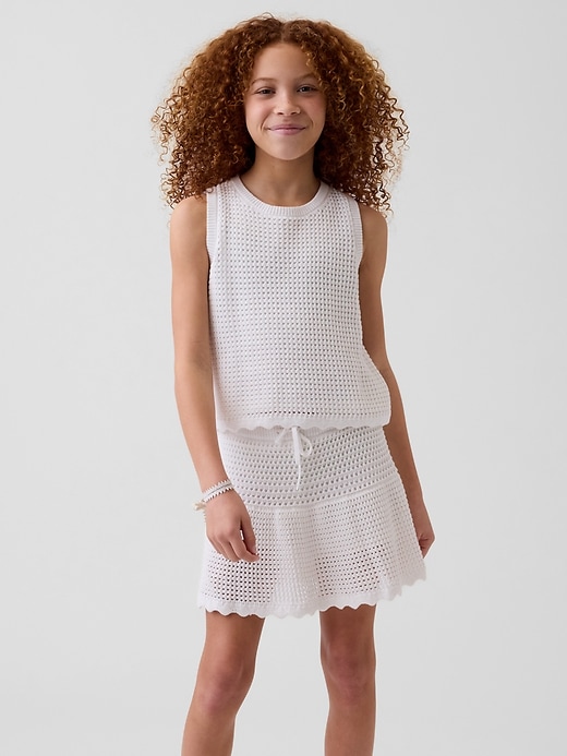 Image number 1 showing, Kids Tiered Crochet Skort