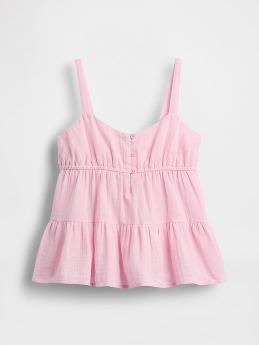 Image number 2 showing, Kids Cotton Gauze Tiered Tank Top