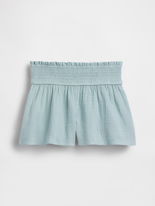 Image number 2 showing, Kids Cotton Gauze Butterfly-Hem Shorts