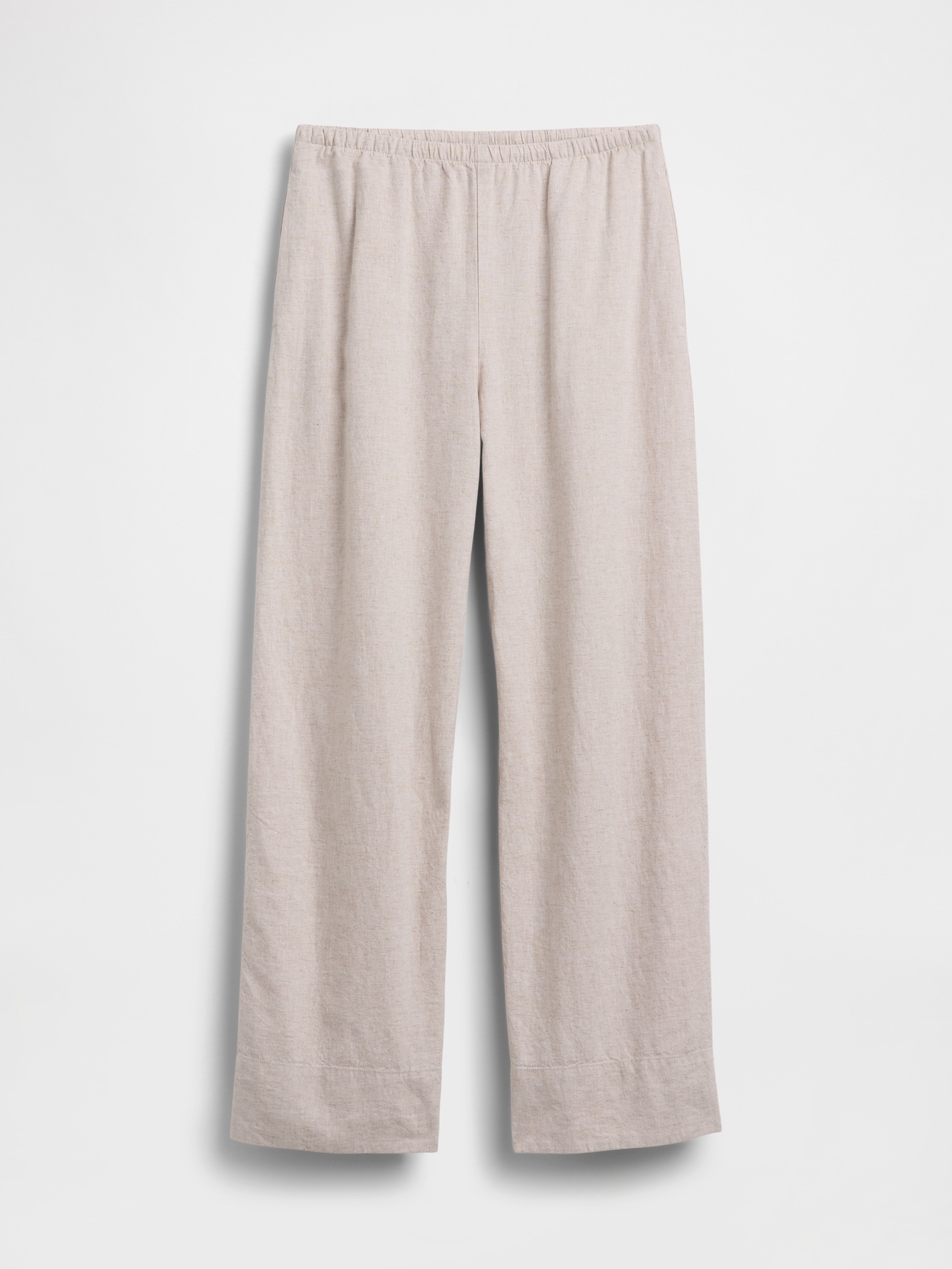 Linen-Blend Relaxed Wide-Leg Pants