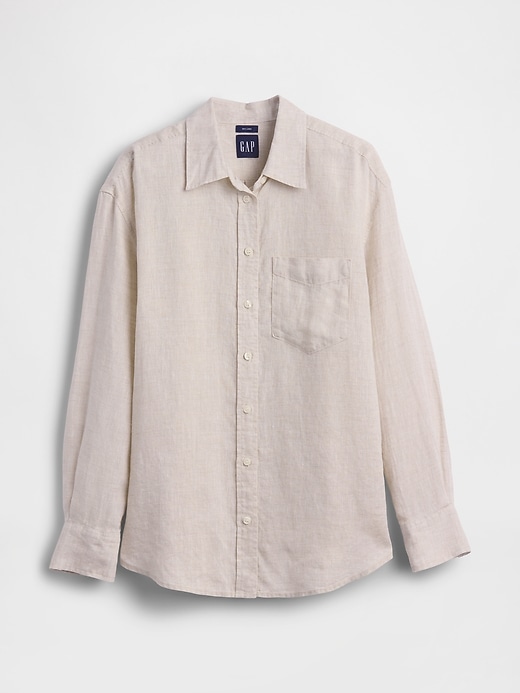 Image number 5 showing, 100% Linen Oversized Shirt