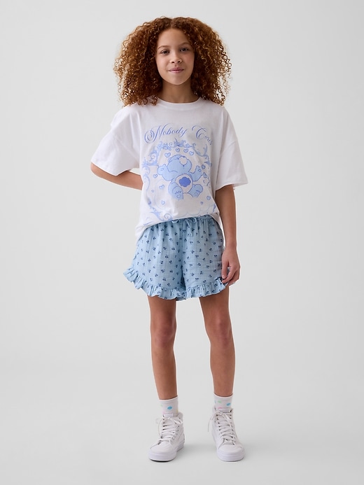 Image number 1 showing, Kids Cotton Gauze Easy Ruffle Shorts