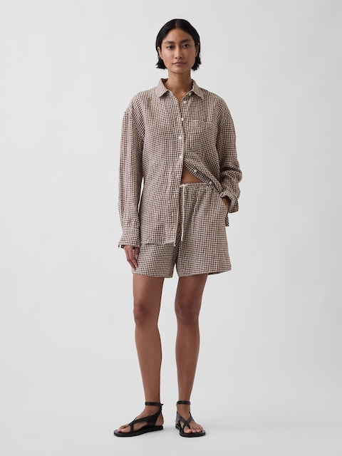 6" Linen-Blend Easy Shorts