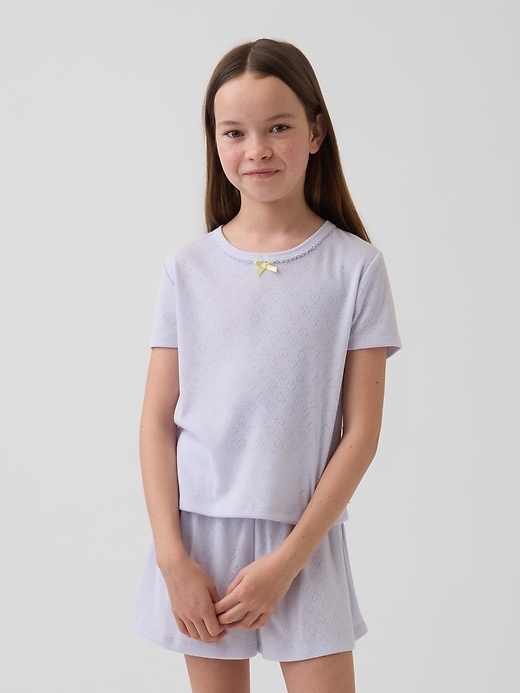 Image number 1 showing, Kids Recycled Pointelle PJ T-Shirt