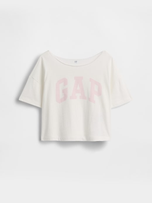 Image number 2 showing, Kids Oversized Wide-Neck T-Shirt