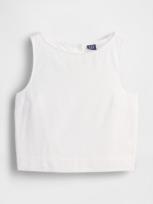 Image number 5 showing, Linen-Blend Crop Shell Tank Top