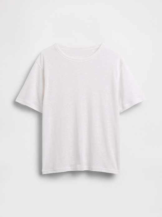 Image number 5 showing, Linen-Blend Relaxed T-Shirt