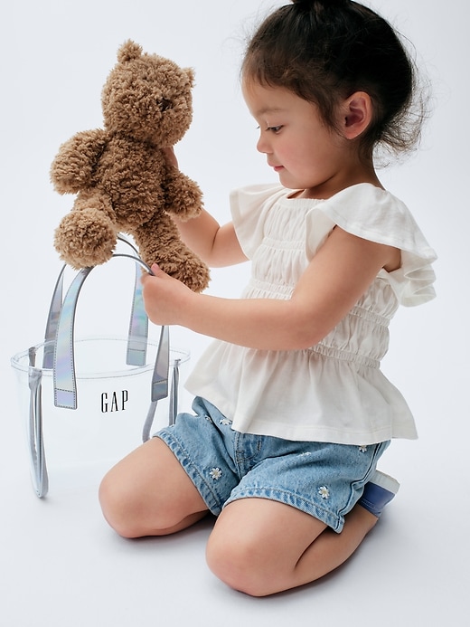 Image number 3 showing, Baby & Toddler Smocked Flutter-Sleeve Top