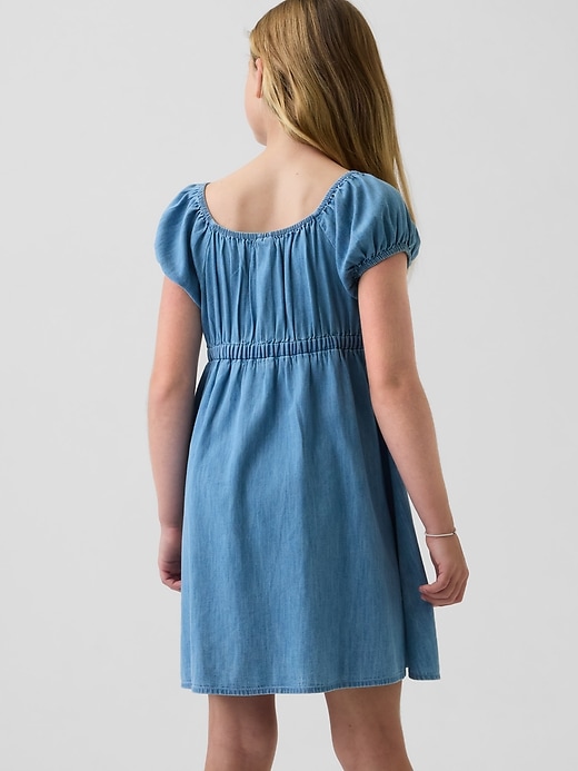 Image number 3 showing, Kids Denim Babydoll Dress