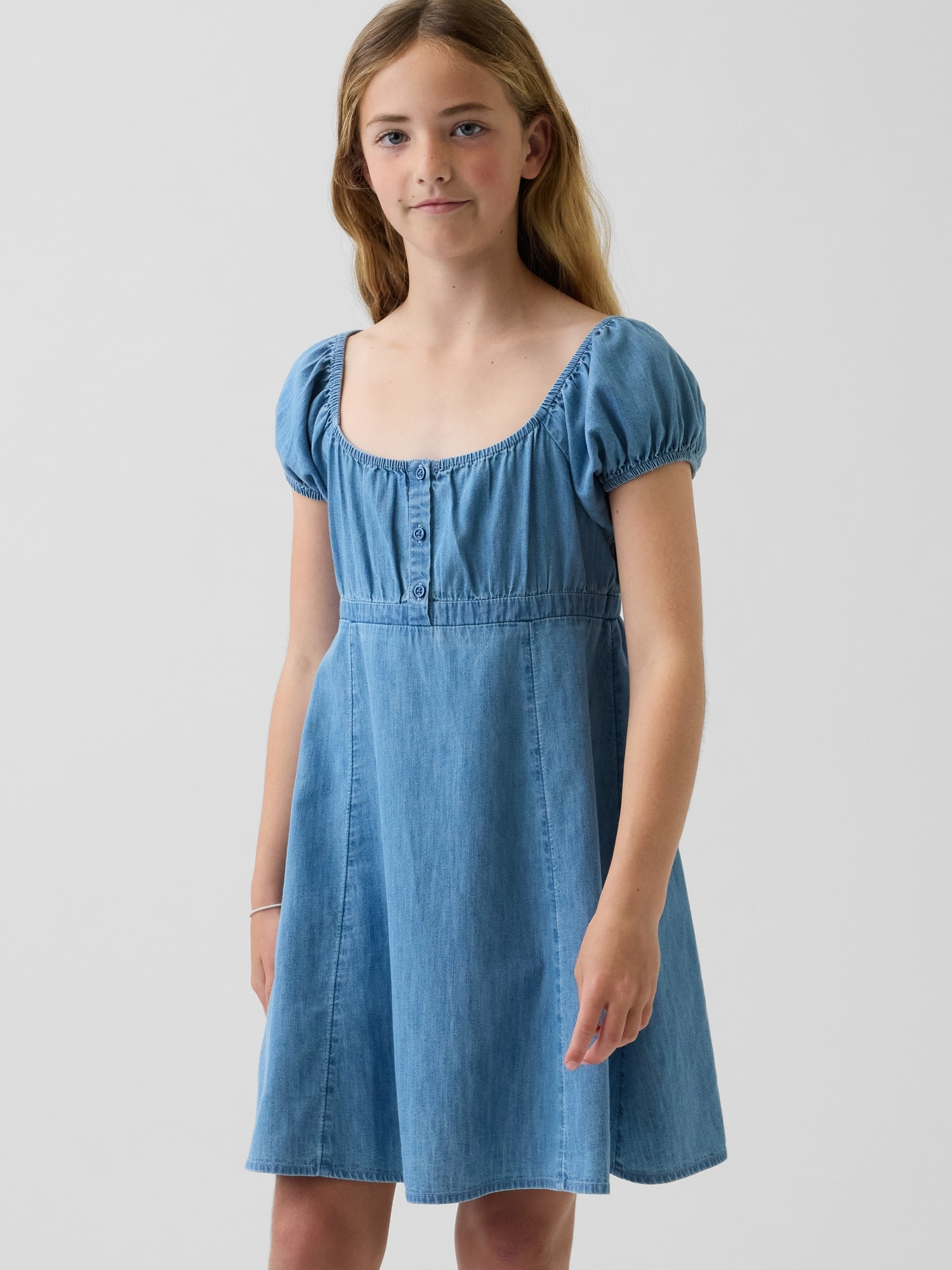 Kids Denim Babydoll Dress
