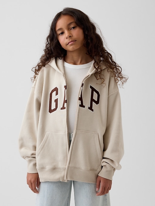 Image number 2 showing, Kids VintageSoft Logo Zip Hoodie