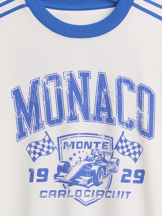 L'image numéro 4 présente T-shirt surdimensionné à imprimé