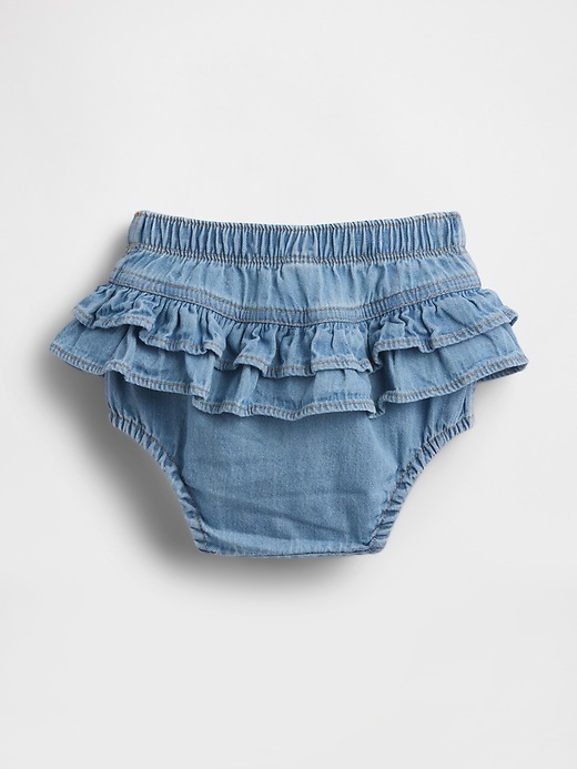 Image number 2 showing, Baby Denim Ruffle Bloomers