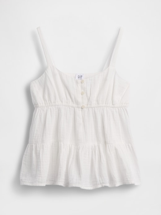 Image number 2 showing, Kids Cotton Gauze Tiered Tank Top
