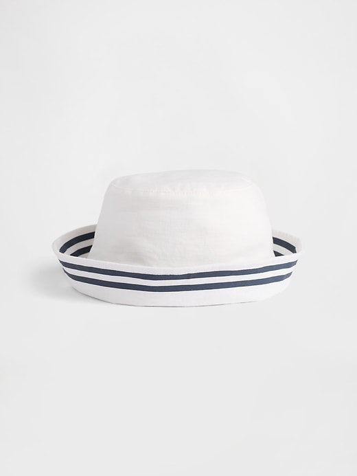 Image number 2 showing, Baby Linen-Cotton Sailor Bucket Hat