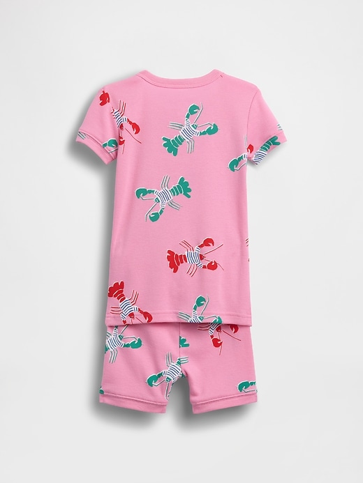 Image number 2 showing, Baby & Toddler Organic Brushed Cotton Lobster PJ Short Set