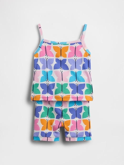 Image number 2 showing, Baby & Toddler Organic Brushed Cotton Butterfly Cami Short Set