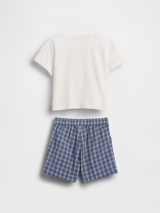 Image number 2 showing, Baby Lobster Graphic T-Shirt & Plaid Short Set