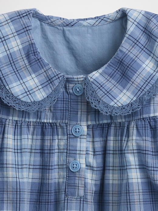 Image number 3 showing, Baby Plaid Ruffle Collar Dress
