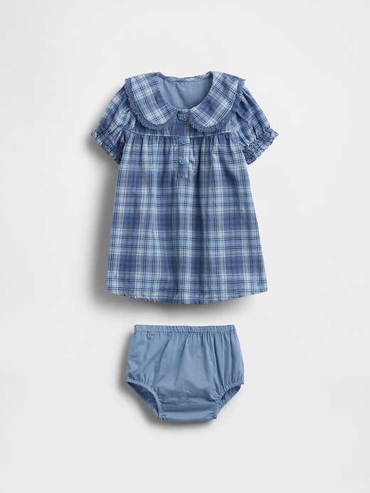 Image number 4 showing, Baby Plaid Ruffle Collar Dress