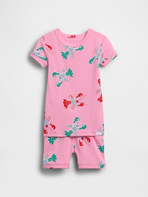 Image number 1 showing, Baby & Toddler Organic Brushed Cotton Lobster PJ Short Set