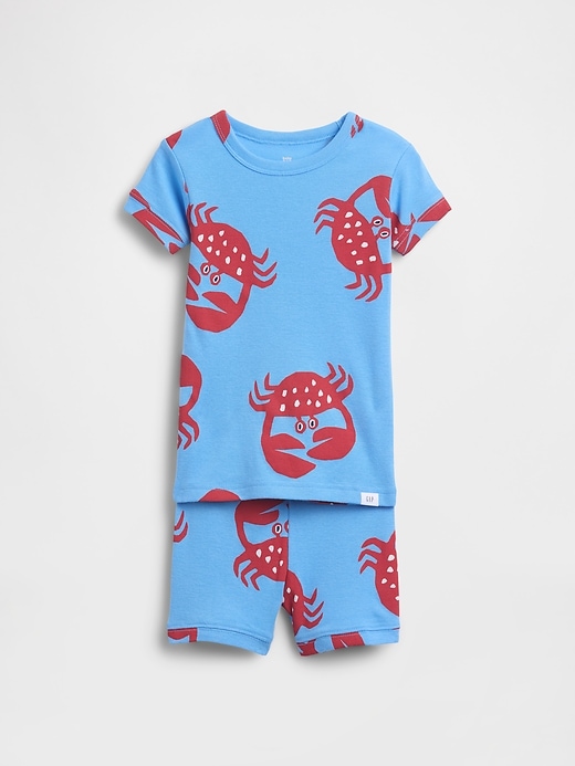 Image number 1 showing, Baby & Toddler Organic Brushed Cotton Crab PJ Short Set