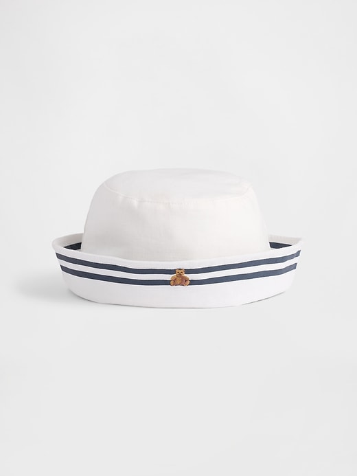 Image number 1 showing, Baby Linen-Cotton Sailor Bucket Hat