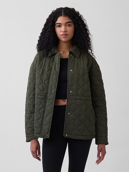 Image number 1 showing, Quilted Cinched Field Jacket