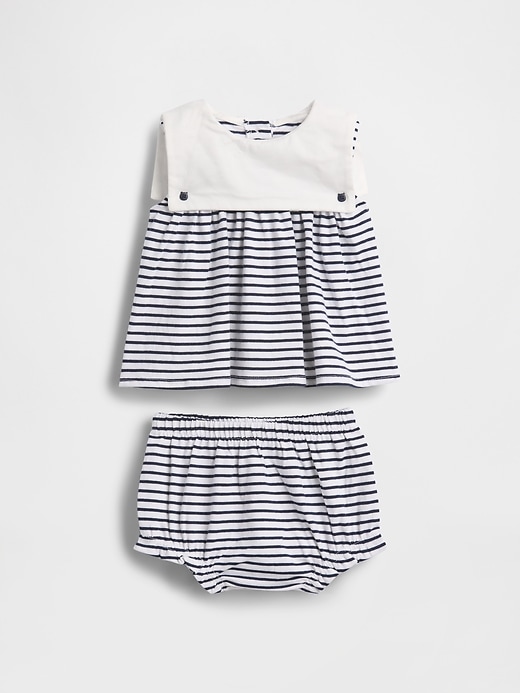 Image number 1 showing, Baby Organic Cotton Sailor Outfit Set