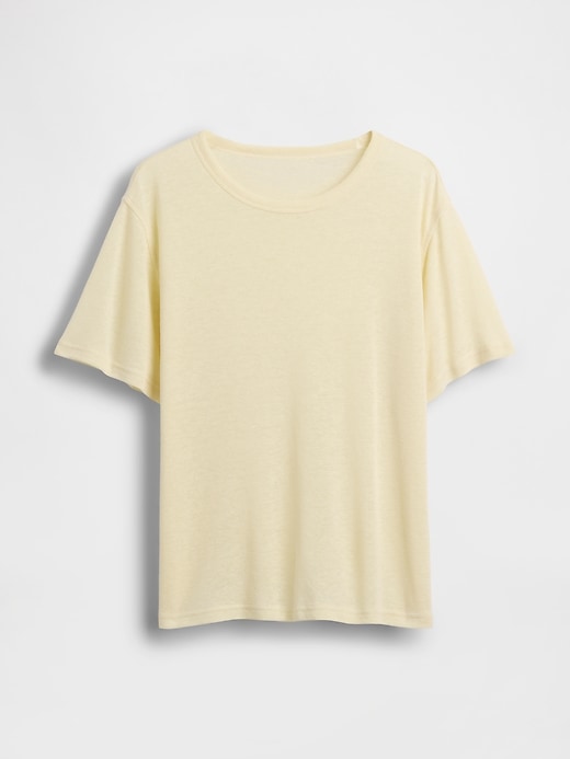 Image number 5 showing, Linen-Blend Relaxed T-Shirt