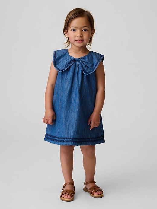 Image number 1 showing, Baby & Toddler Denim Sailor Dress