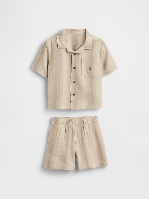 Image number 2 showing, Baby & Toddler Waffle Cabana Outfit Set