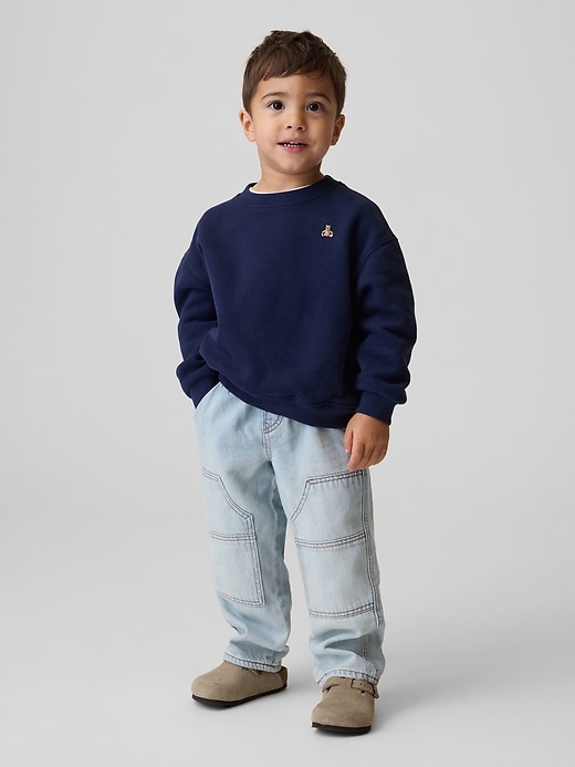 Image number 3 showing, Baby & Toddler Pull-On Baggy Carpenter Jeans