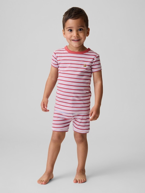 Baby & Toddler Organic Brushed Cotton Stripe PJ Short Set