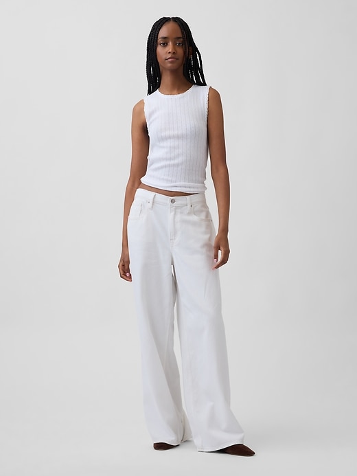 L'image numéro 2 présente Camisole en tricot pointelle