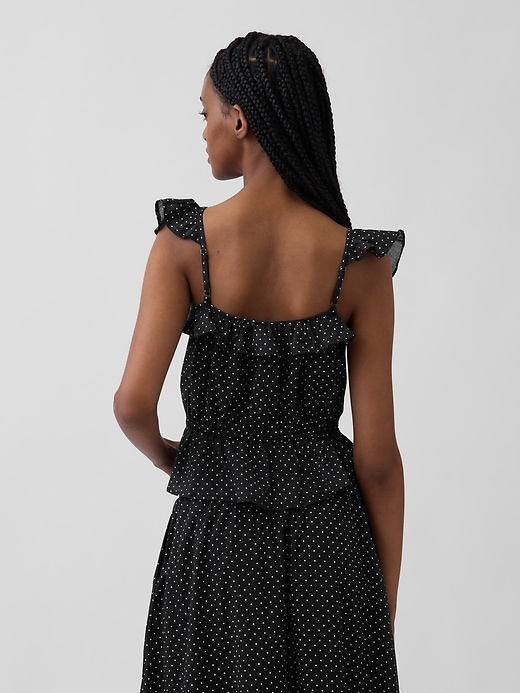 Image number 3 showing, Flutter-Sleeve Tie-Waist Top