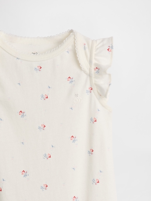 Image number 3 showing, Baby First Favorites Organic Cotton Flutter-Sleeve Bodysuit