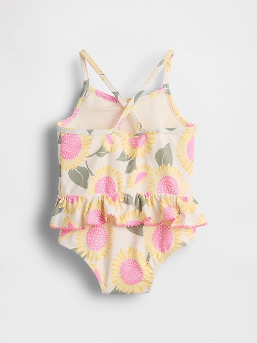 L'image numéro 2 présente Maillot de bain une-pièce anti-UV à motif de tournesol pour Bébé et Tout-petit