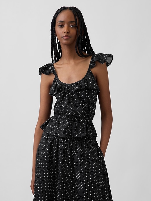 Image number 1 showing, Flutter-Sleeve Tie-Waist Top