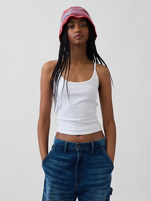 Image number 1 showing, Knit Stripe Bucket Hat