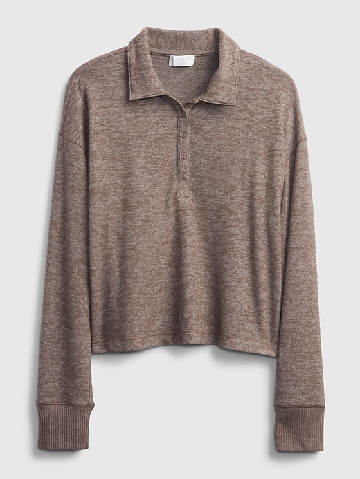 Image number 1 showing, Softspun Henley Polo T-Shirt