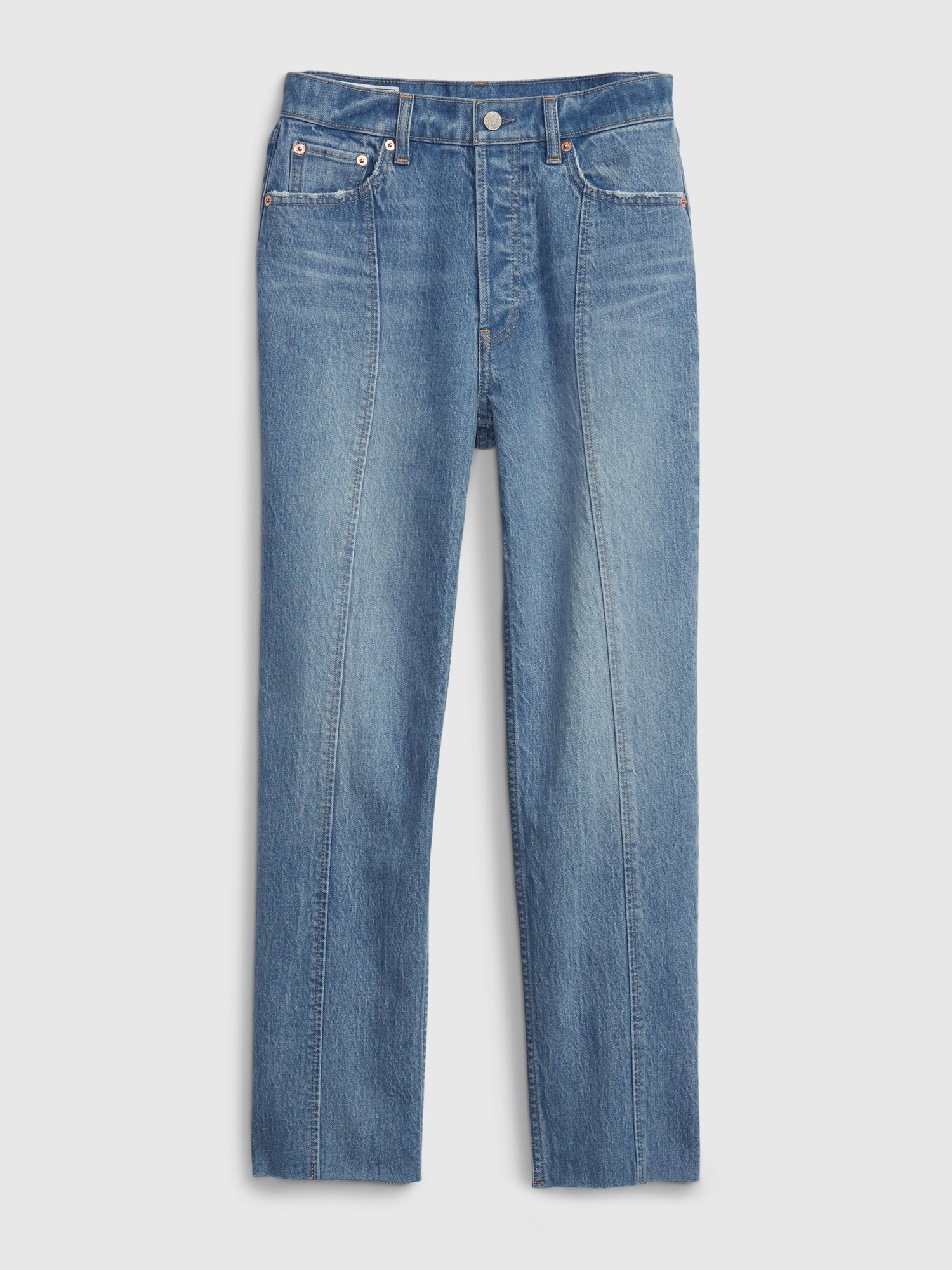 High Rise Cheeky Straight Jeans