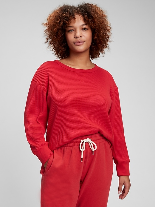 Image number 2 showing, Slouchy Waffle-Knit T-Shirt